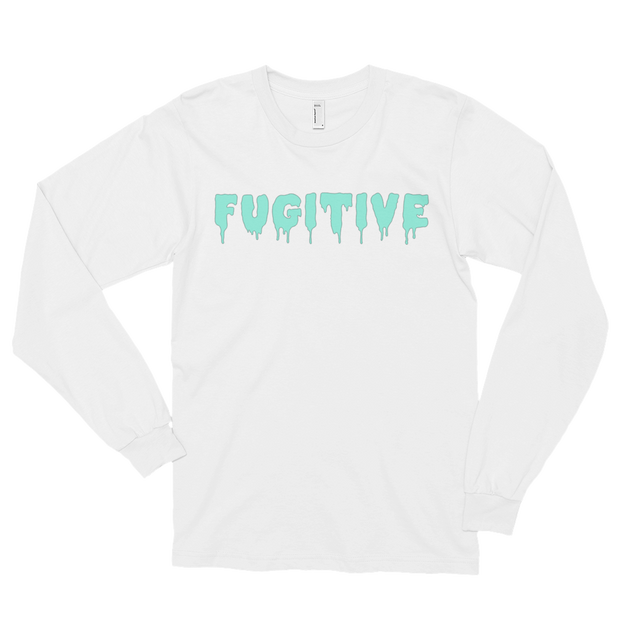 White Dripped Fugitive Long Sleeve T-Shirt