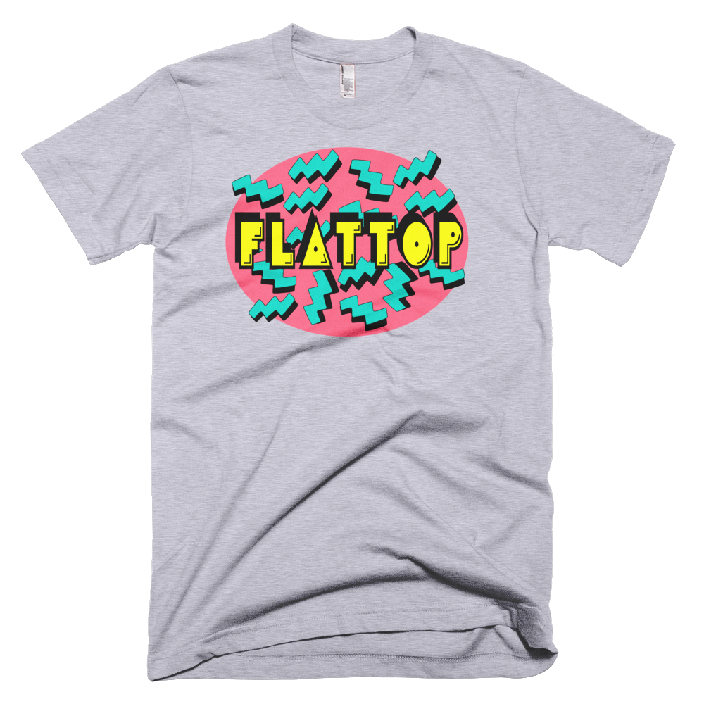 Grey Vintage Graphic Flattop Short Sleeve T-Shirt
