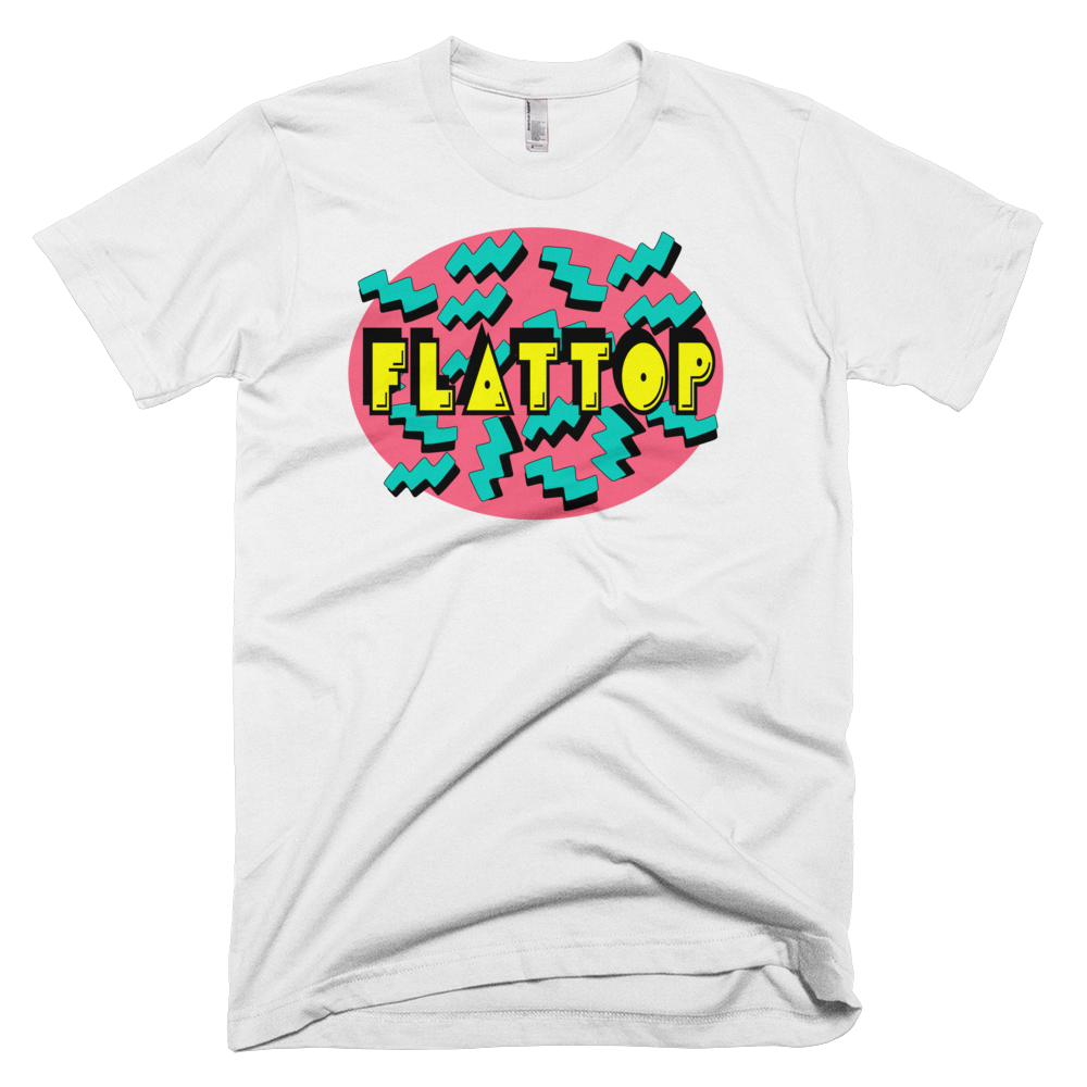 White Vintage Graphic Flattop Short Sleeve T-Shirt